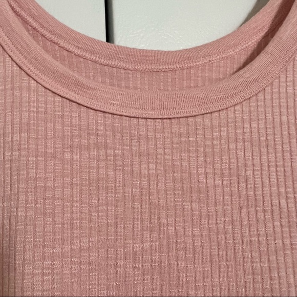 PINK RIBBED AERIE TANG TOP - Picture 3 of 5